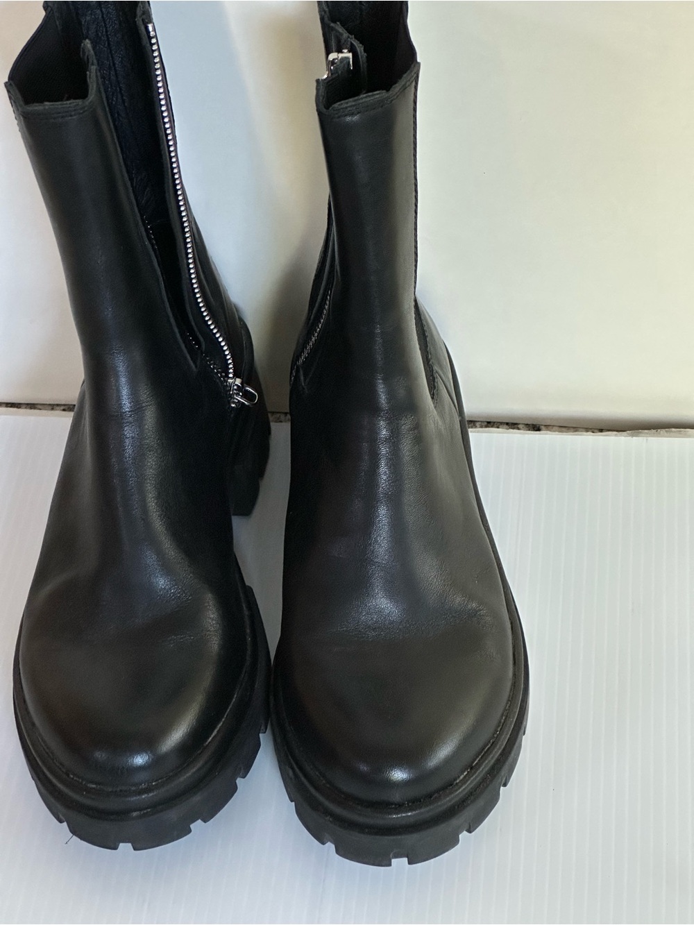 Wishbone Collection Chelsea Combat Boots Women's Sz 6.5 Chunky Gothic LIKE NU - Picture 4 of 8